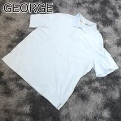 GEORGE ポロシャツ ブルー 2XL シミありのサムネイル
