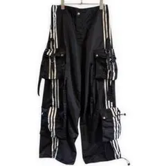 【289】GS テクノパンツ 3本ライン ブラック ナイロン M 平野紫耀着用