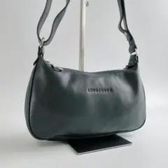 LONGCHAMP ショルダーバッグ クロスボディ シボ革 2way ブラックのサムネイル