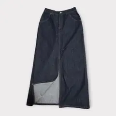 【M】ディスコート USコットンデニムナロースカート インディゴブルー 濃紺のサムネイル