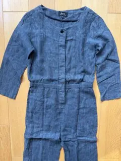 A.P.C. オールインワン サロペット ブルーグレー S リネン100%のサムネイル