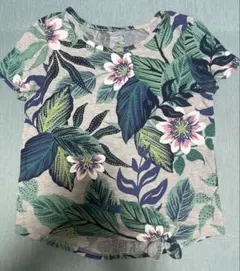 GapKids ギャップキッズ ボタニカル柄 半袖Tシャツ グレー 150cmのサムネイル