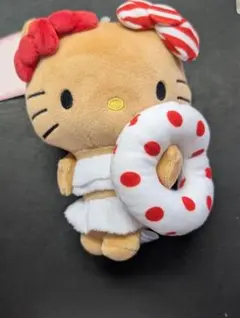 日焼けキティ 浮き輪 マスコット ぬいぐるみ コギャル 水着