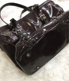 【最終限界値下げ価格】coach コーチバック　エナメル　ブラウン