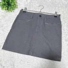 美品♡ 【ユニクロ】 ショートスカート 格子柄 (58cm) グレーのサムネイル