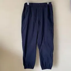 ユニクロ　キッズ　ストレッチジョガーパンツ　太ももポケット　ジップ　紺　140