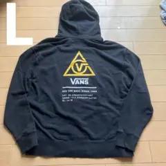 さ*）様 VANS ブラックパーカー フード付き サイドジッパー　古着　Lサイズのサムネイル