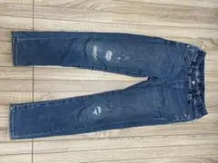 ユニクロ　ダメージ加工 ダークブルー ロングパンツ　サイズ150