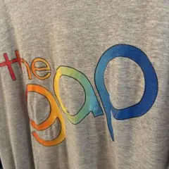 the gap グレー Tシャツ　小松菜奈　カラフル小文字ロゴ　ビンテージ　古着