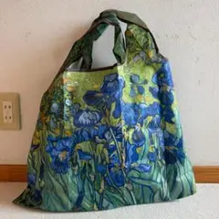 エコバッグ ゴッホ アイリス 名画 大容量 サブバッグ 軽量 アート おしゃれ