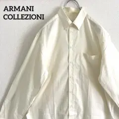 ARMANI アルマーニコレツォーニ　長袖ボタンダウンシャツ　白系　Lのサムネイル