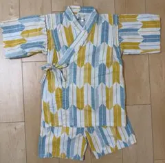 【美品】男の子 甚平 青・黄色 130cm