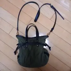 Bou jeloudオリーブグリーン キルティングバッグ