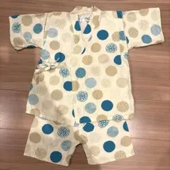 くろわっさんすべべ 甚平 110cm ドット柄