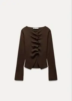 ギャザー　ニット　トップス