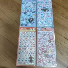 うるちゅるポップシール ボンボンドロップシール プチドロップステッカー 4枚