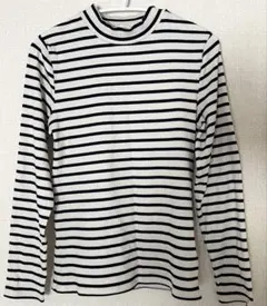 earth music&ecology ボーダーリブ長袖カットソー Sサイズ