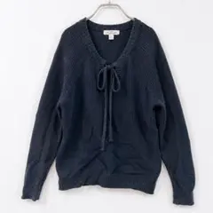 エイチアンドエム ニット Vネック 長袖 M 黒 通勤