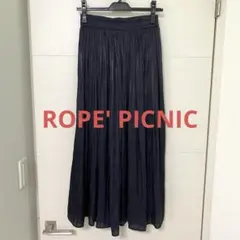 ROPE' PICNIC シャイニープリーツスカート ネイビーのサムネイル