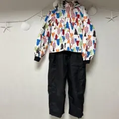 子ども用カラフルスキーウェア上下セット