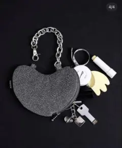 musubore glitter carry pouch /ハート型ラメポーチ