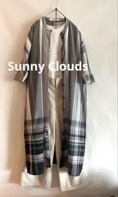フェリシモ人気ブランド★Sunny Cloudsバンドカラーロングシャツ