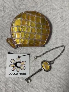 COCCO FIORE コッコフィオーレ牛革 コインケース キーチャーム付