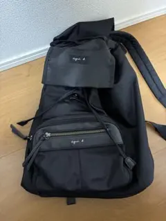 agnes b. アニエスベー ロゴベルト リュック バックパック ブラック