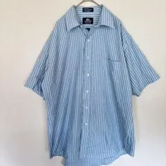 US輸入】90sアメリカ古着 ヴィンテージストライプ半袖シャツメンズ