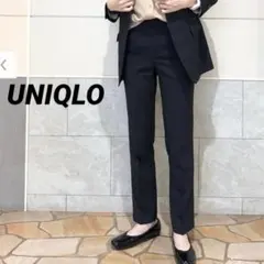 【UNIQLO ユニクロ】 感動パンツ スリムストレート ブラック オフィス