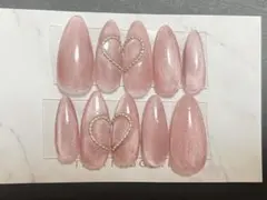 ピンク ロングネイルチップ