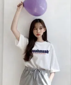 muahmuah フロント・発砲ロゴ　Tシャツのサムネイル