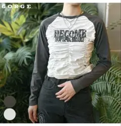 GORGE シャーリング 長袖カットソー バイカラーのサムネイル