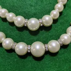 ホワイトパール二重ネックレス