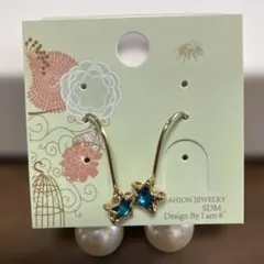 星 パール ピアス 2way