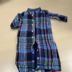Ralph Lauren チェック柄ロンパース70