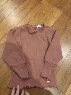 美品　セラフ　リブパフスリーブニット　120