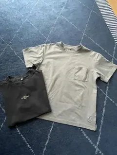 size160 キッズTシャツ2枚セット　グレー・ブラック