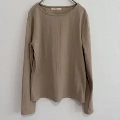 Chez toi リブ長袖カットソー ベージュ Fサイズのサムネイル