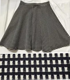 S ナチュラルビューティーベーシック　黒ベージュ　ストレッチ　ミニスカート伸縮性