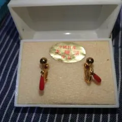 本珊瑚　イヤリング