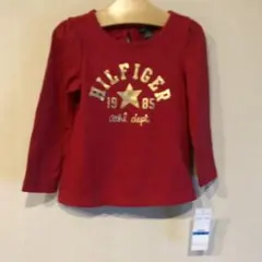 新品タグ付☆トミーヒルフィガー　ロゴカットソー長袖Tシャツ　ベビー90㎝　24M