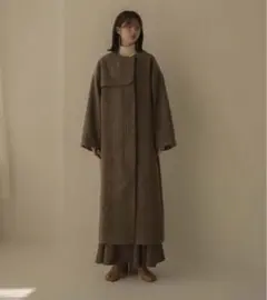 2025年最新】eaphi no collar wool check coatの人気アイテム