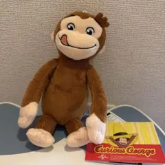 新品タグ付き　おさるのジョージ　ぬいぐるみ　はい、チーズのサムネイル
