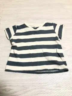 ボーダー　トップス　Tシャツ　80〜90㌢　オーガニックコットン