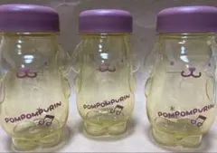 サンリオ　ポムポムプリン　当たりくじ　クリアボトル　３点