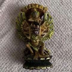 民芸品　置物　バリ島　ヴィシュヌ神　ガルーダ　木彫