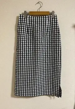 JOURNAL STANDARD マトラッセギンガムタイトスカート　ブラック　S