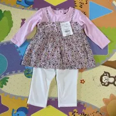 BEBE 花柄キャミとレギンスセット 90