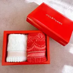 JILL STUART タオルセット 赤 白